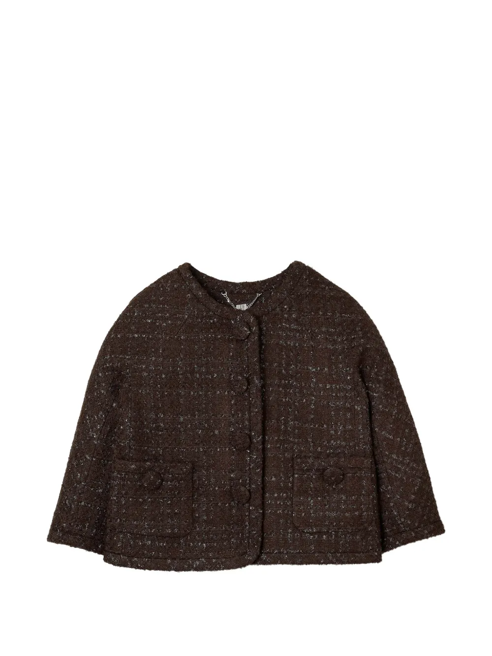 Marc Jacobs chain lady tweed jacket - Marrone