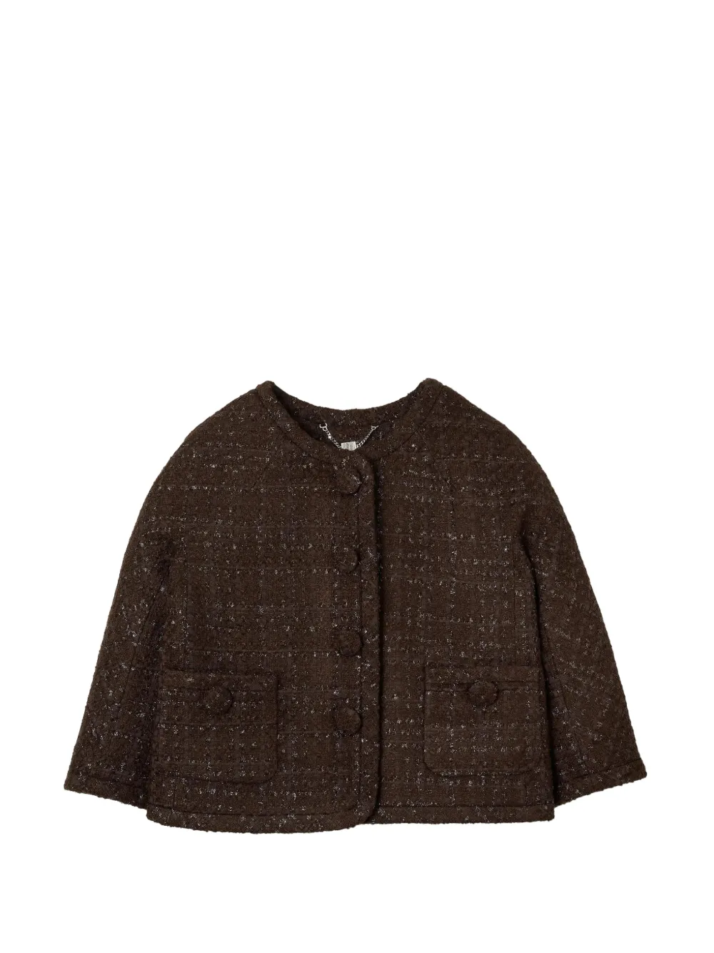 Marc Jacobs Tweed jack met ketting Bruin