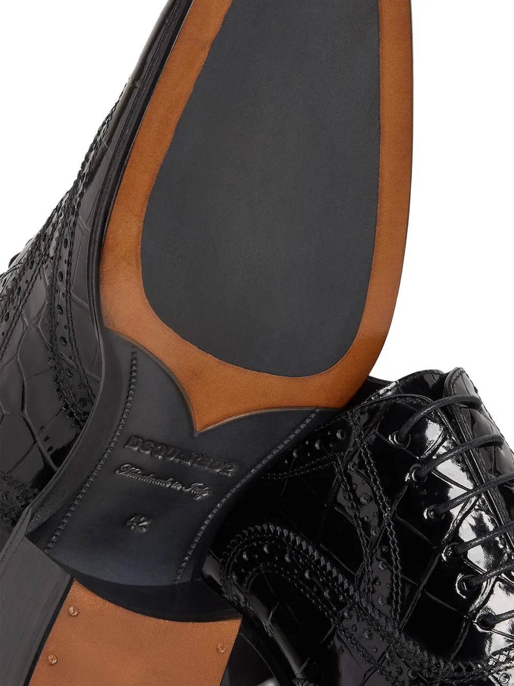 DSQUARED2 Neoclassical brogue oxford shoes Zwart