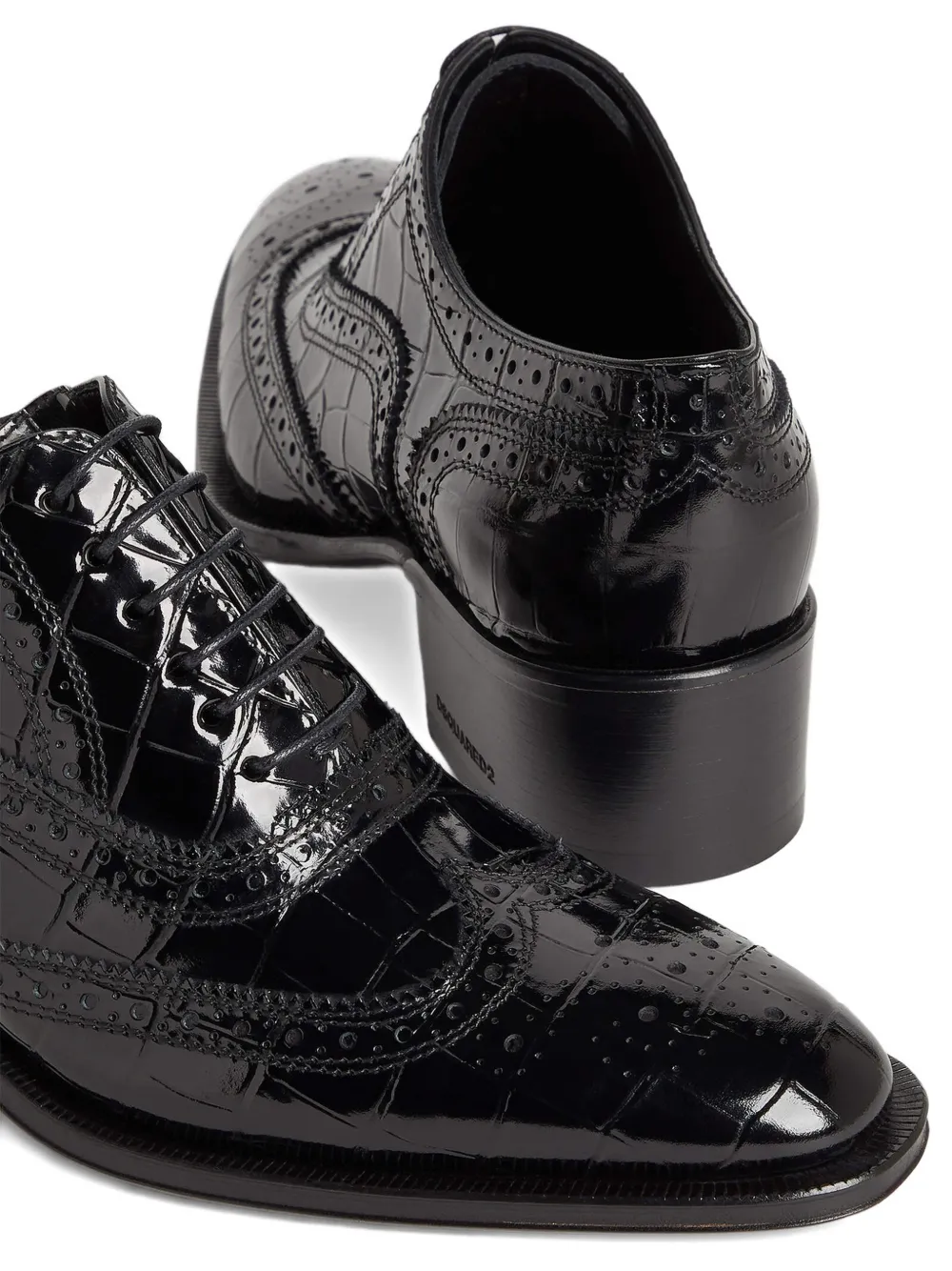DSQUARED2 Neoclassical brogue oxford shoes Zwart