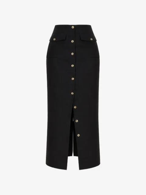 Reformation buttoned midi skirt