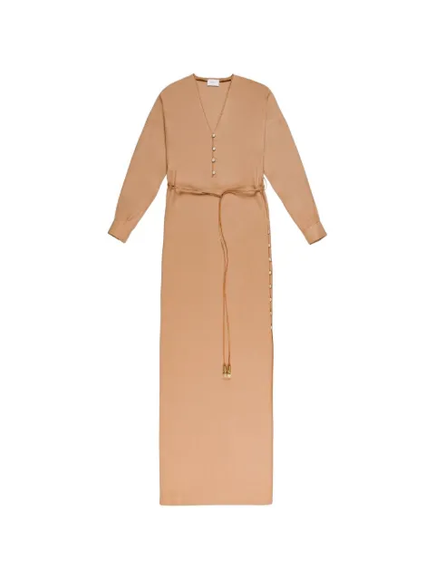 Bally V-neck long-sleeve maxi dress