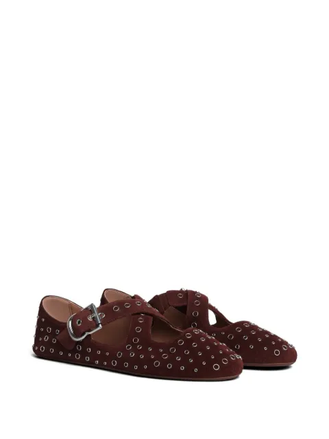 Alaïa criss-cross eyelet ballet flats
