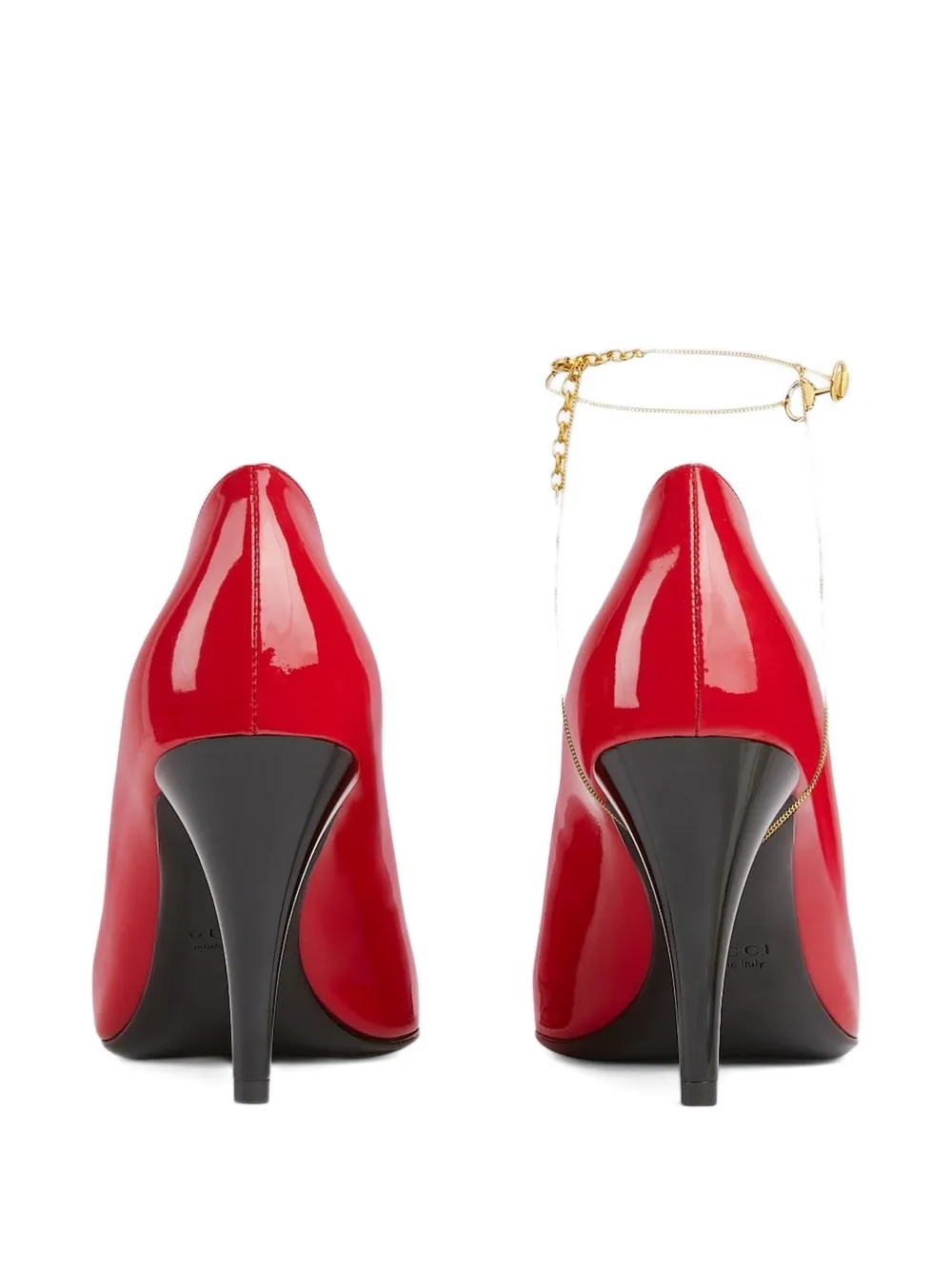 Gucci chain pointed-toe pumps Rood