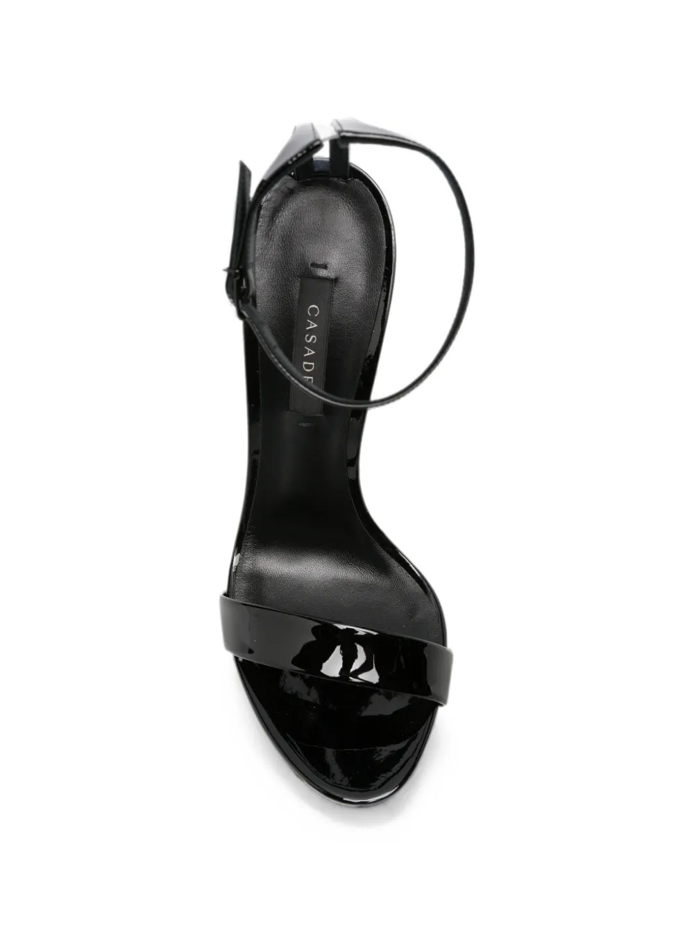 Casadei Blade leather sandals Zwart