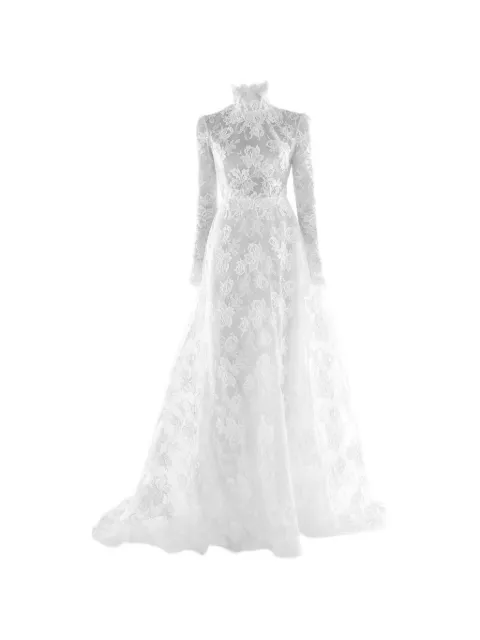 Aerenica Elga floral high-neck gown