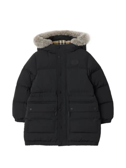 Burberry Kids faux-fur hooded coat