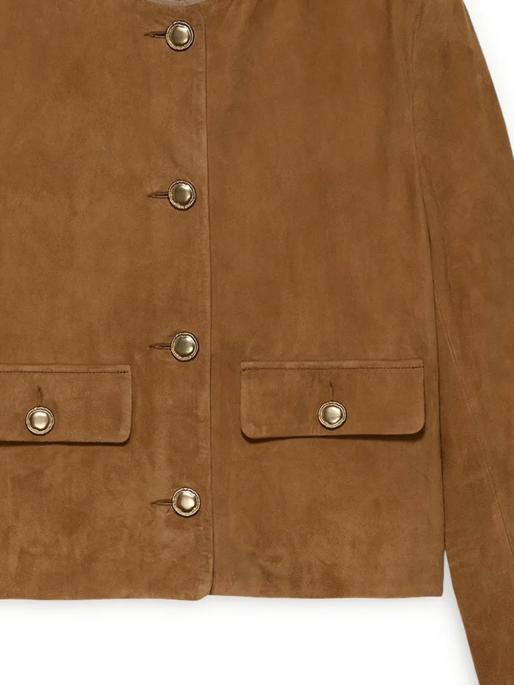  Arma Lorenne Collarless Jacket - Brown 