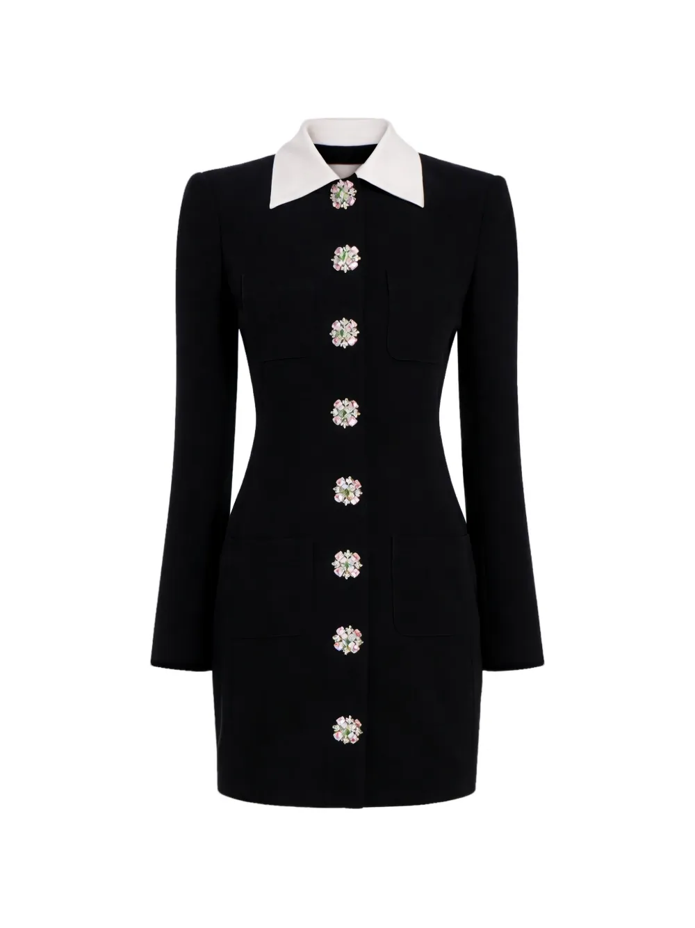 Cinq A Sept Sheryl button mini dress - Nero