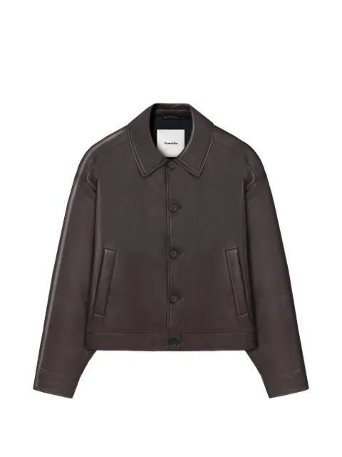 Nanushka Zaler cropped leather jacket