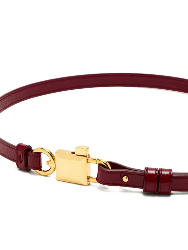 Dolce & Gabbana padlock-buckle Belt | Red | FARFETCH display picture 1
