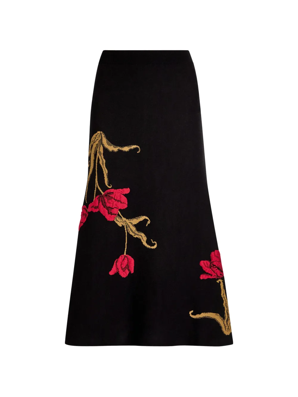 ERDEM floral midi skirt - Nero