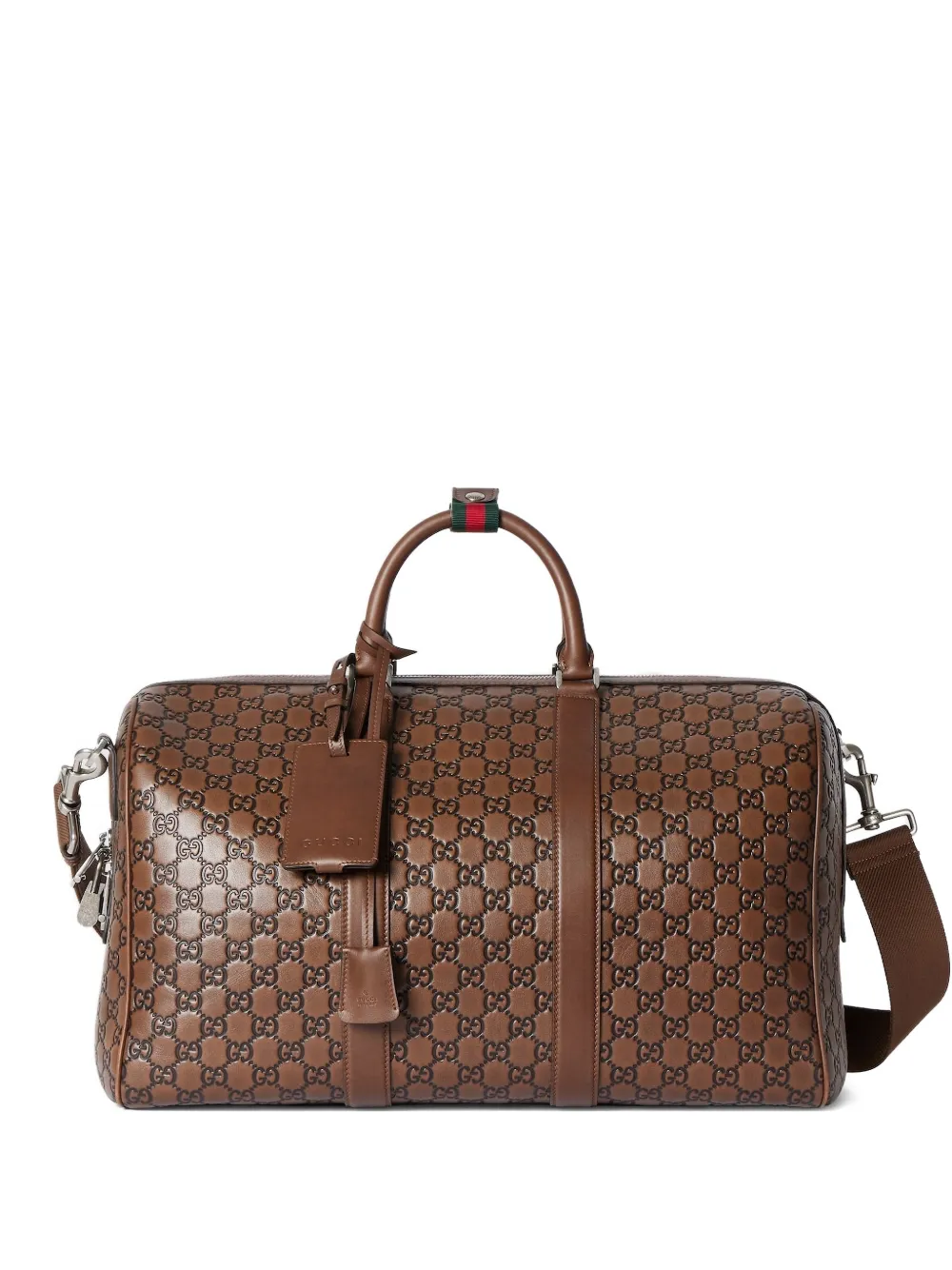 Gucci GG-pattern duffle bag - Braun