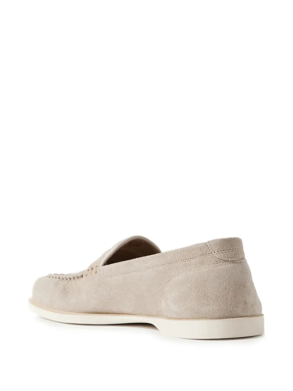 John Lobb Loafers met stiksel Beige