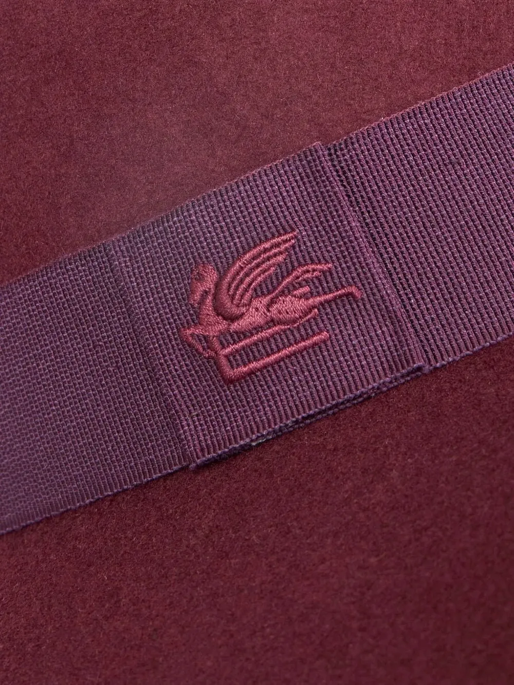 ETRO Wollen hoed met geborduurd Pegaso logo Rood