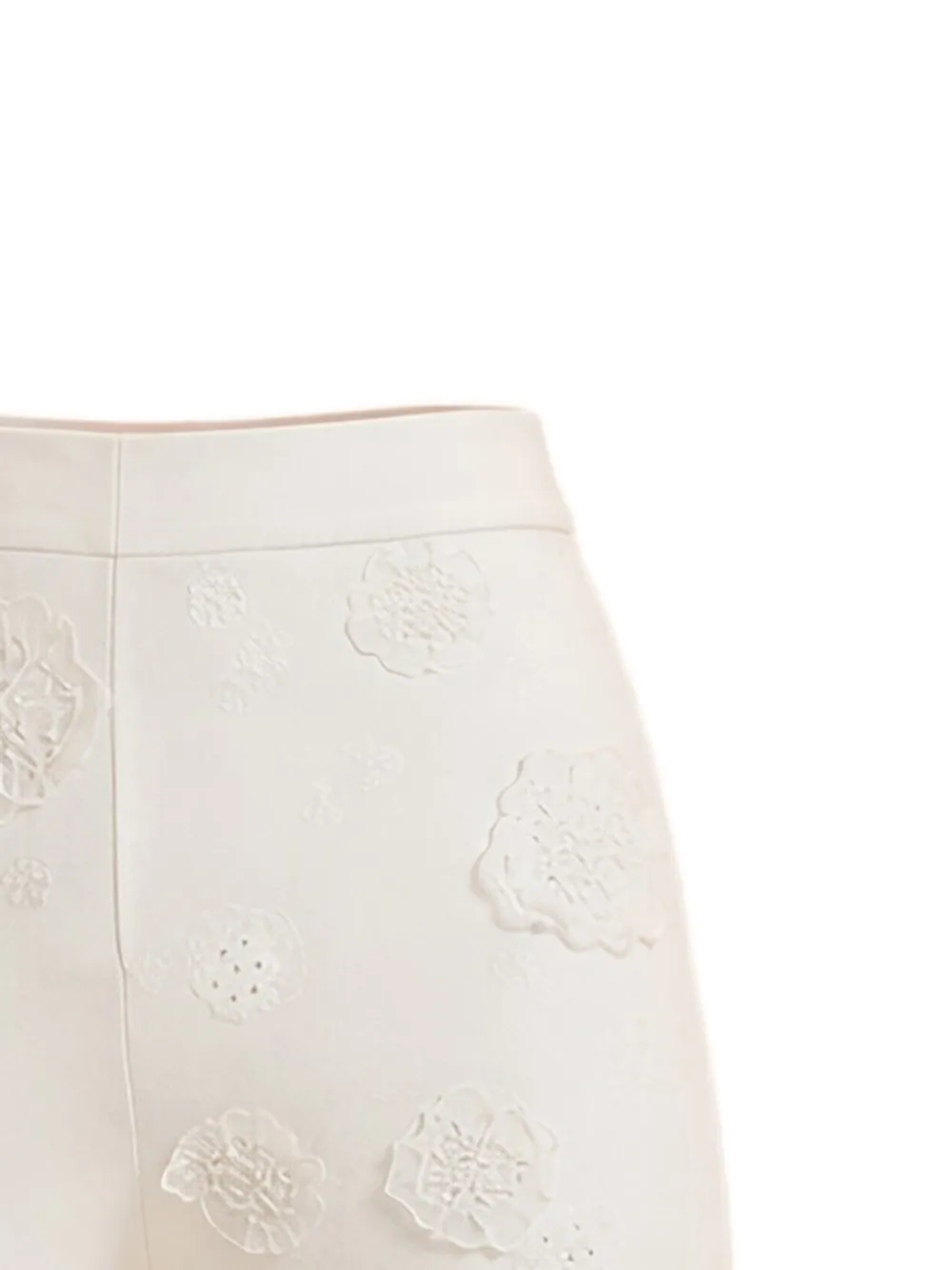 3d Flowers Cropped Trousers