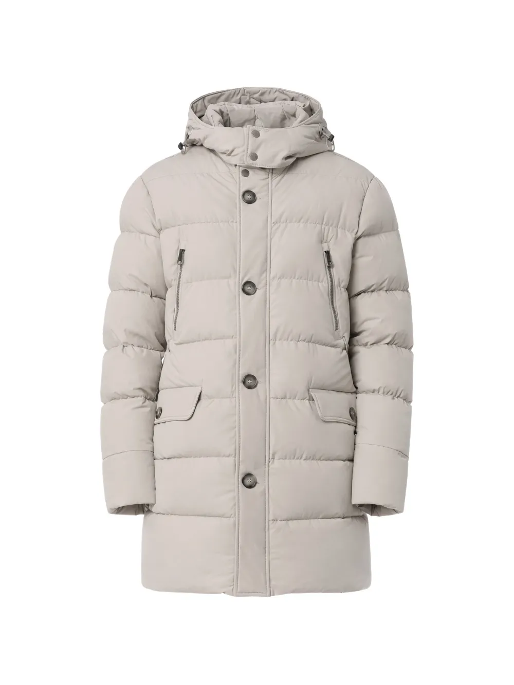 Moorer Cappotto imbottito Gorner-Kn con cappuccio - Grigio