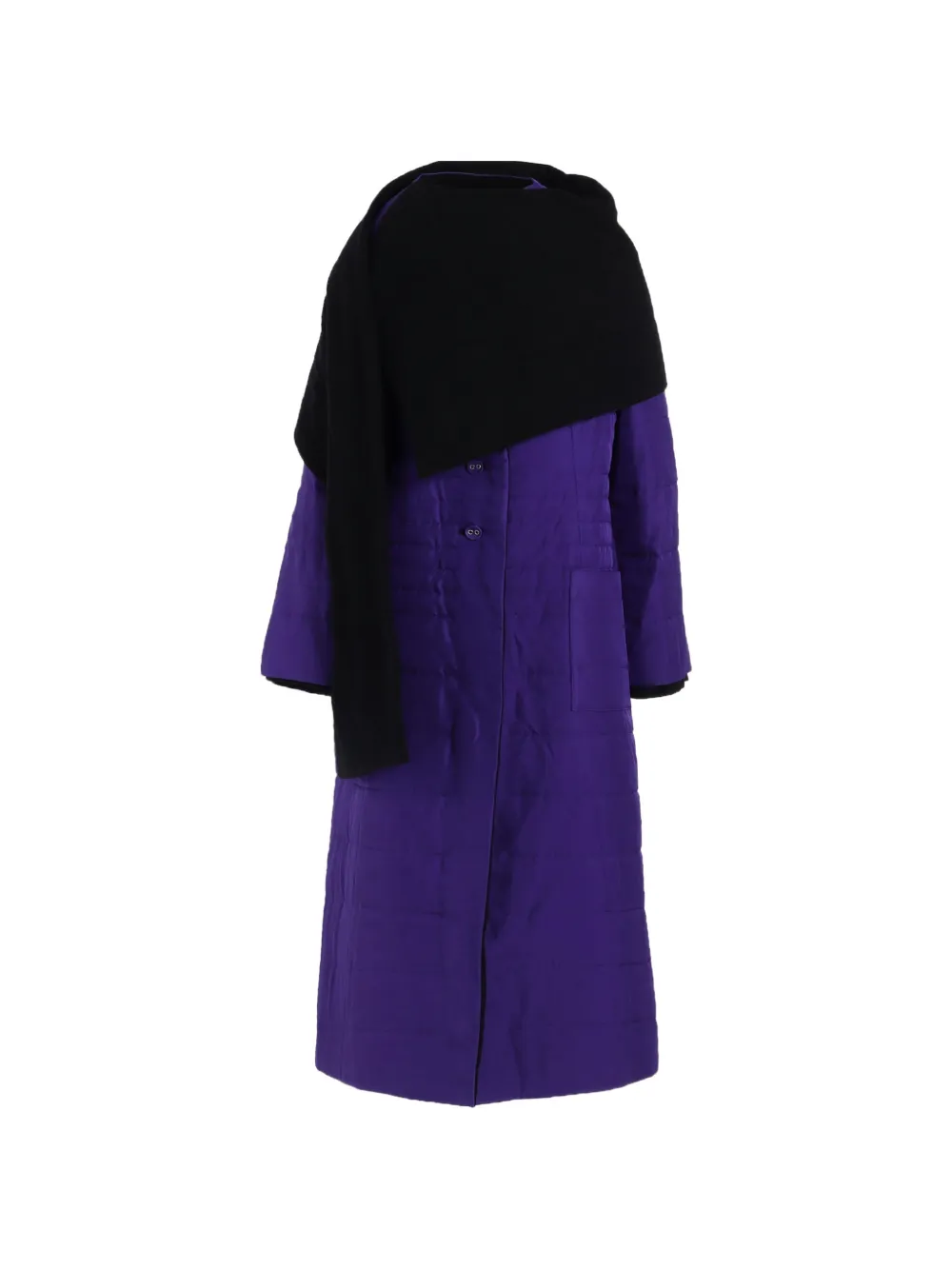  Yohji Yamamoto Quilted Button Coat - Black 