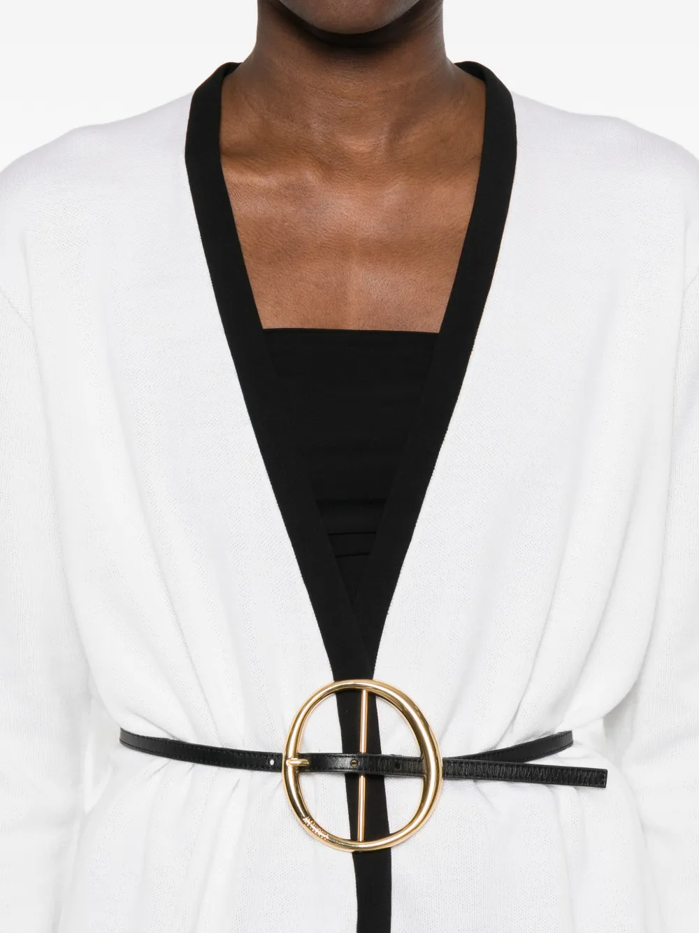 open-front trim cardigan
