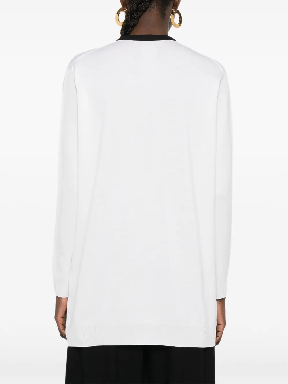 open-front trim cardigan