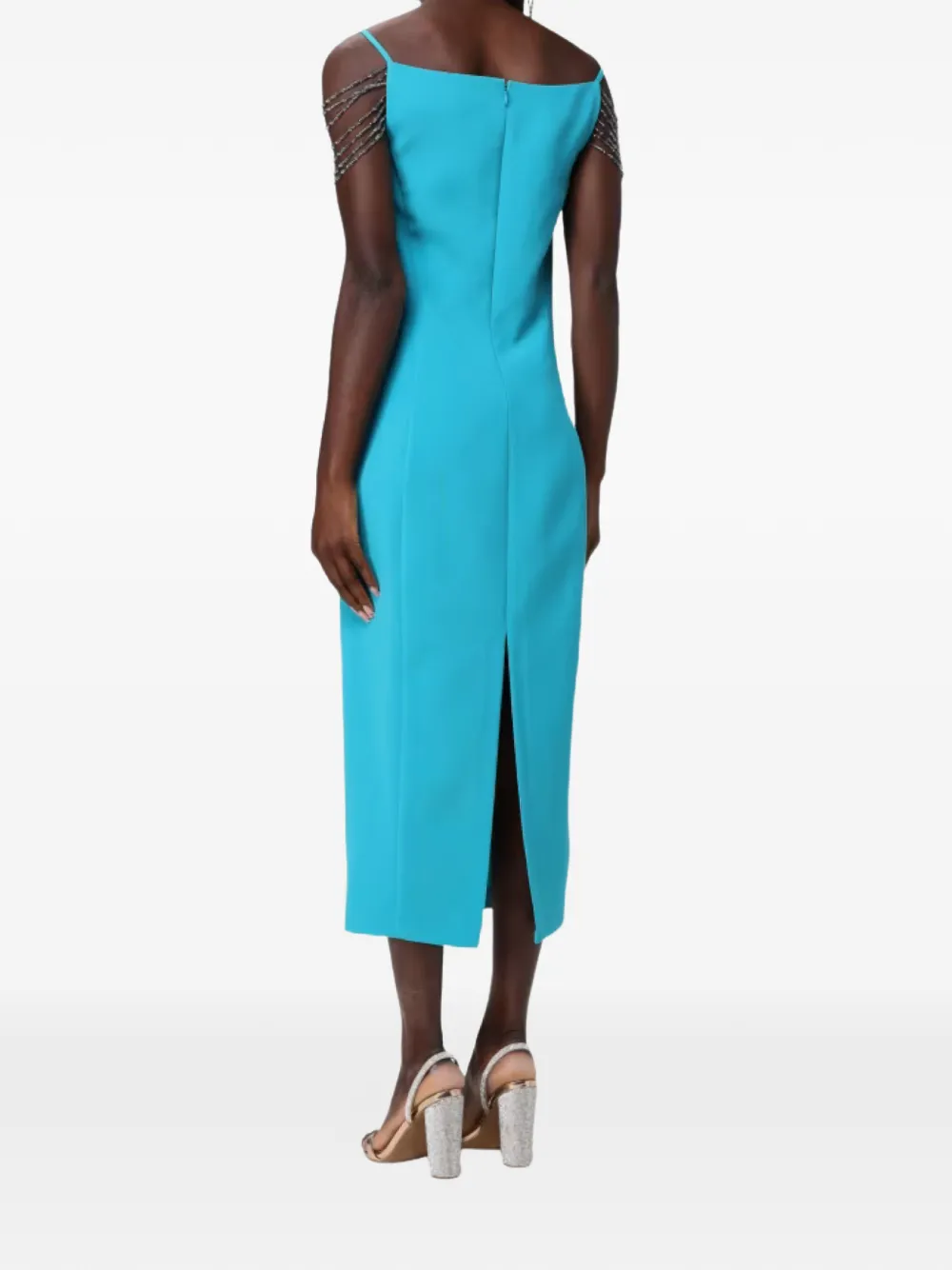 Chain-Embellished Midi Dress