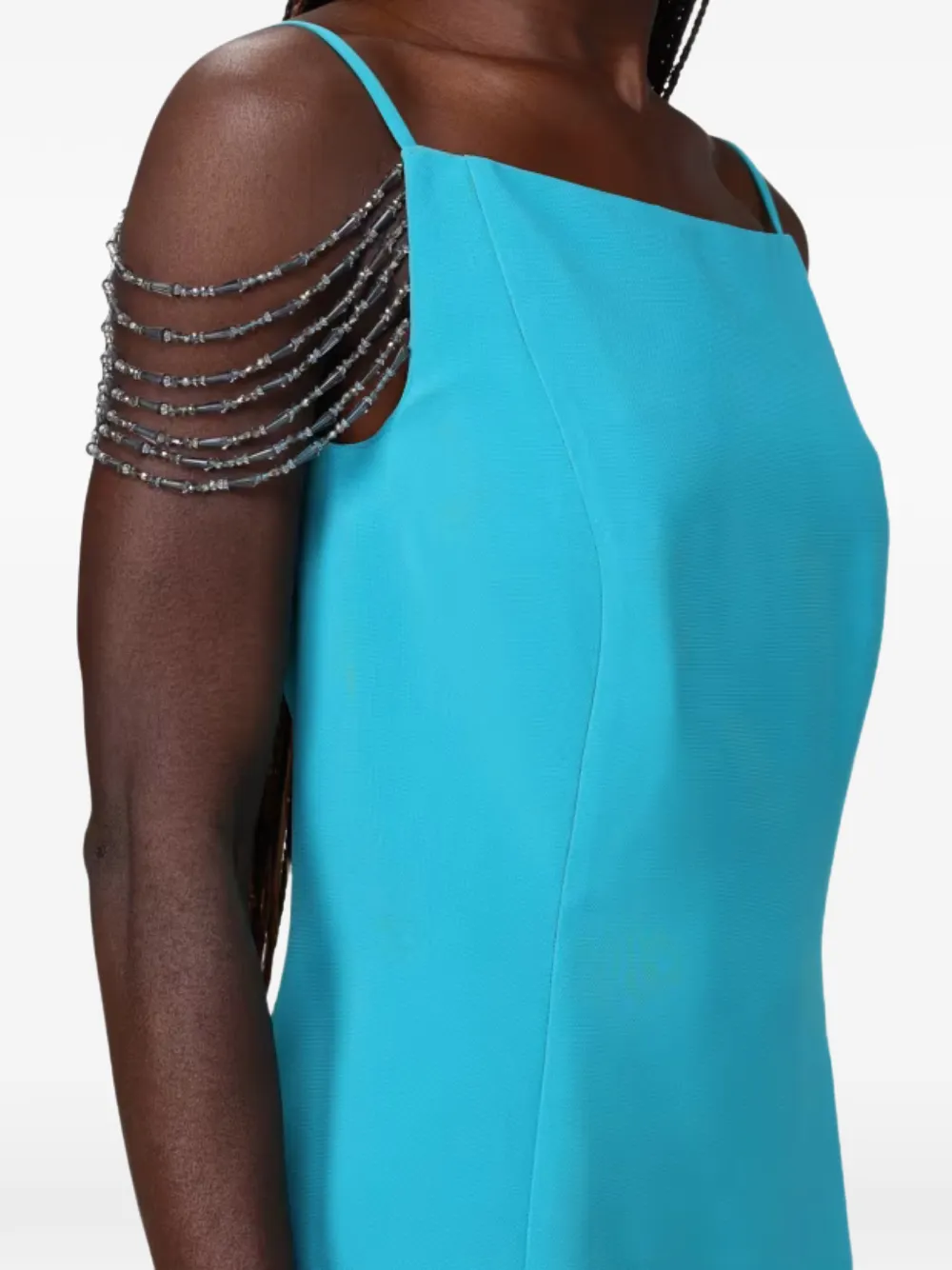 Chain-Embellished Midi Dress