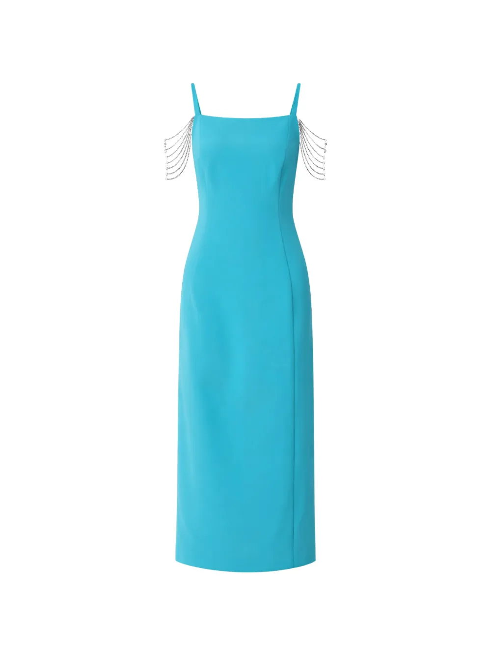 PINKO chain-embellished midi dress - Blue