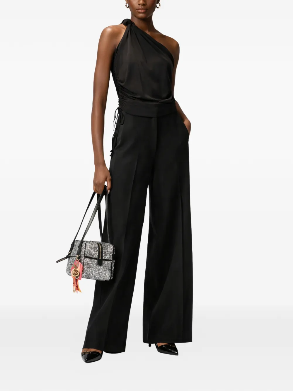  Pinko Knot One-shoulder Top - Brown 