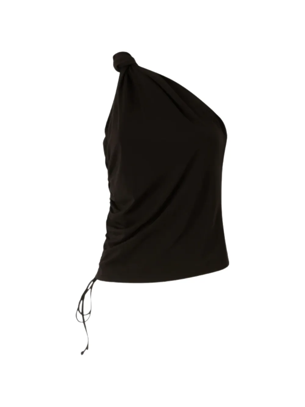 PINKO knot one-shoulder top - Marrone