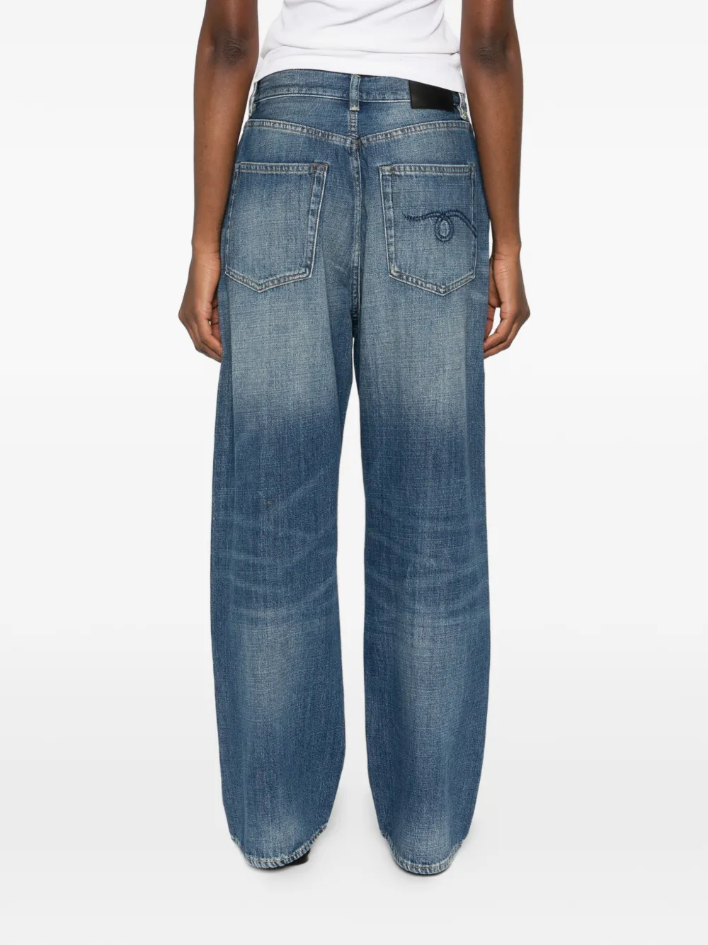 R13 Venti Jean straight jeans met vijf zakken Blauw