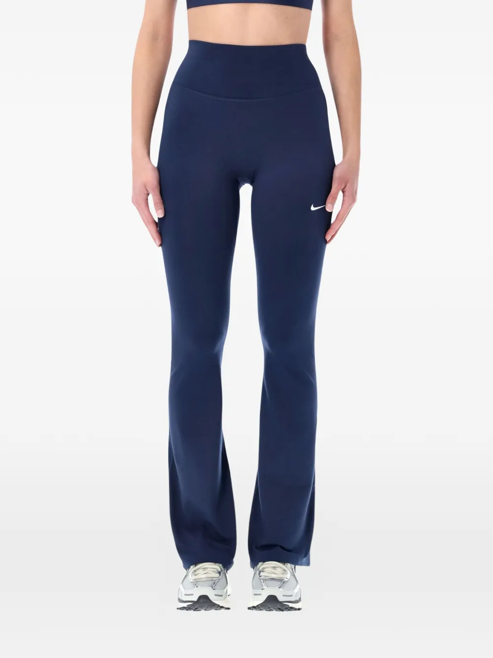 Nike high-waisted logo-detail leggings - Blu