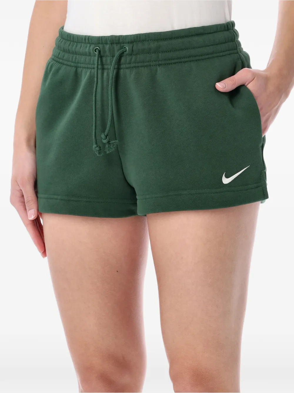  Nike Fleece Drawstring Shorts - Green 