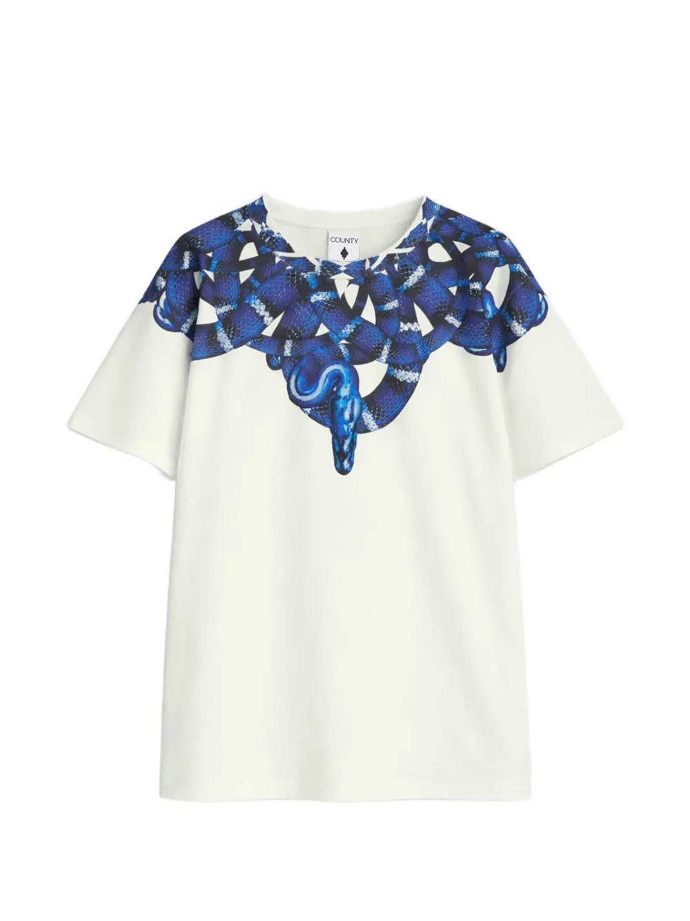 COUNTY OF MILAN T-Shirt mit Schlangen-Print - Nude