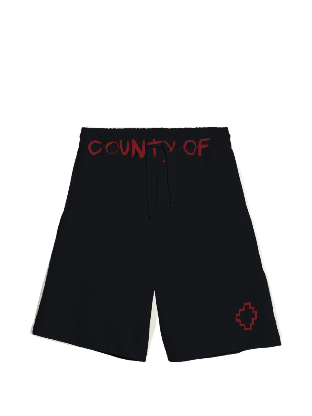 COUNTY OF MILAN Shorts con coulisse e grafica - Nero