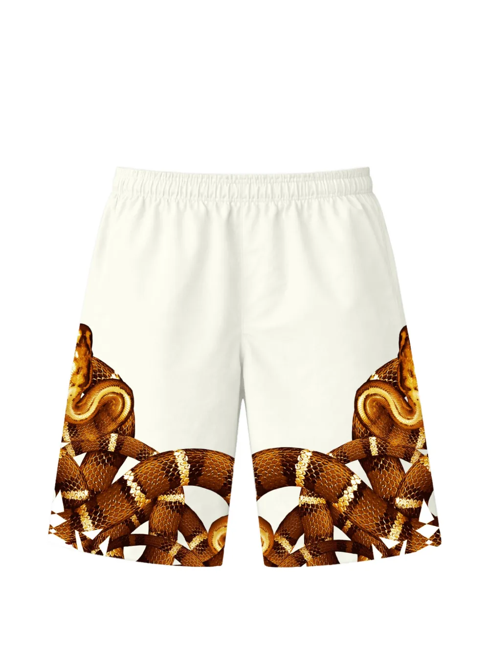 COUNTY OF MILAN snake-print deck shorts - Bianco