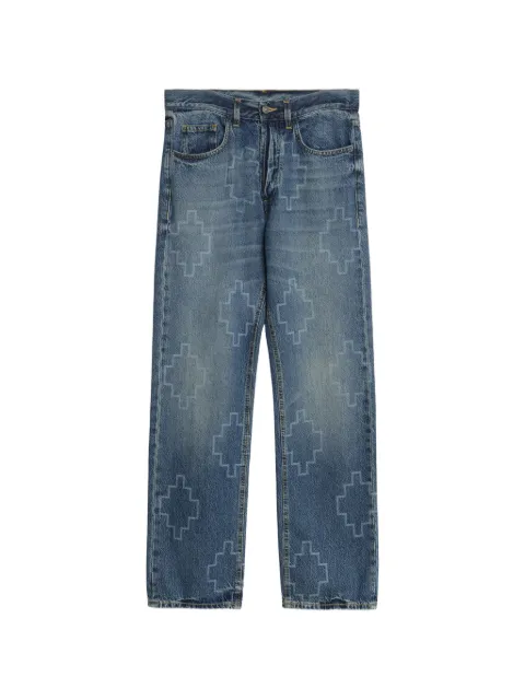 COUNTY OF MILAN geometric-details straight-leg jeans