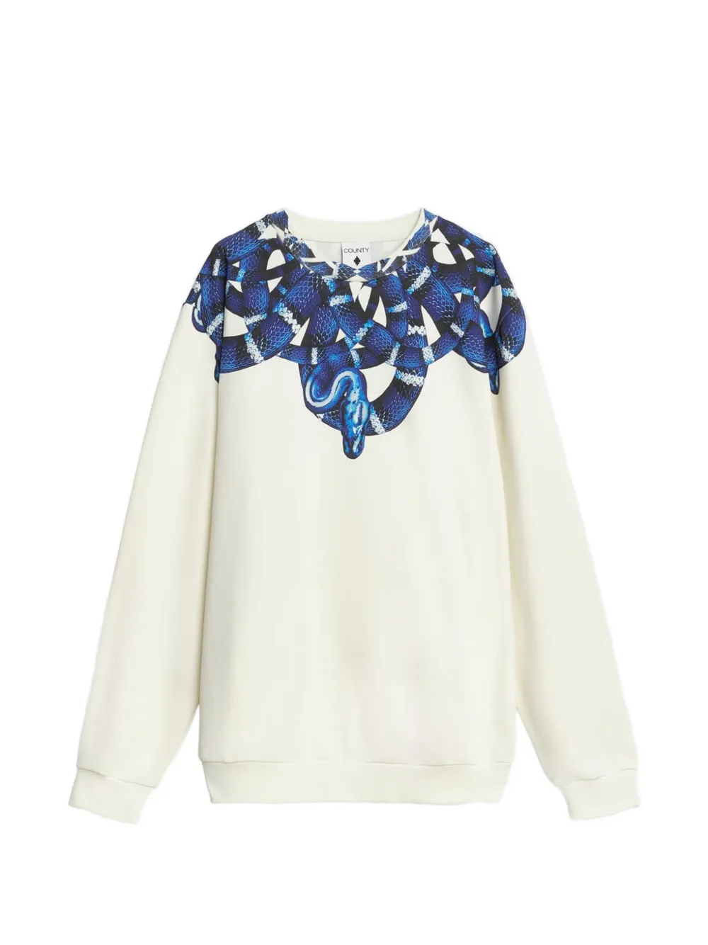 COUNTY OF MILAN Sweatshirt mit Schlangen-Print - Nude