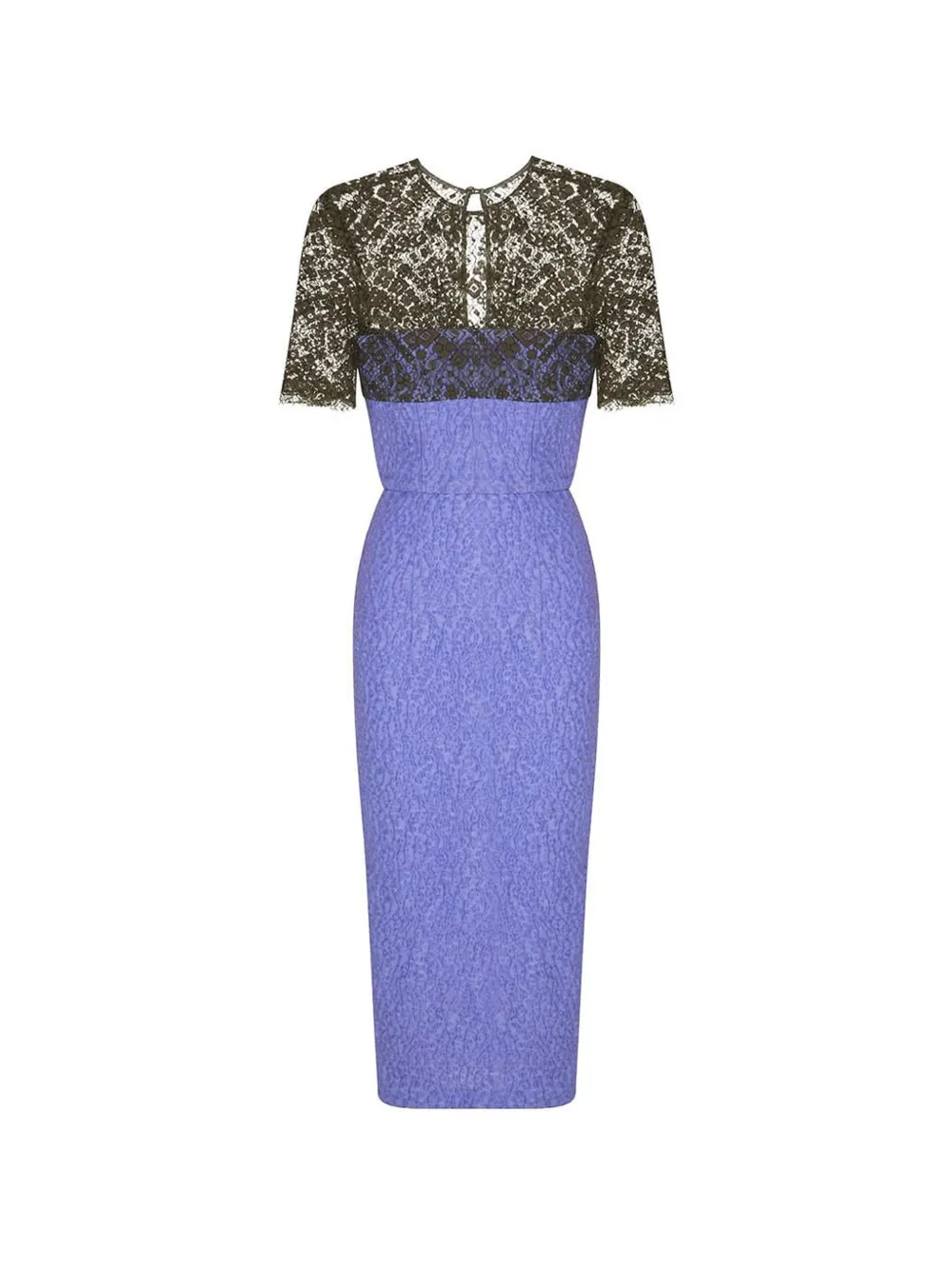 Alex Perry lace-sleeve pencil midi dress - Viola
