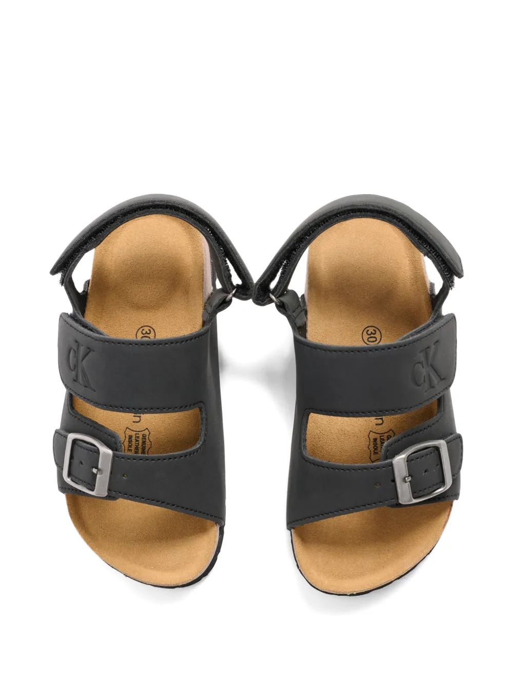 Calvin Klein Kids buckle sandals Zwart
