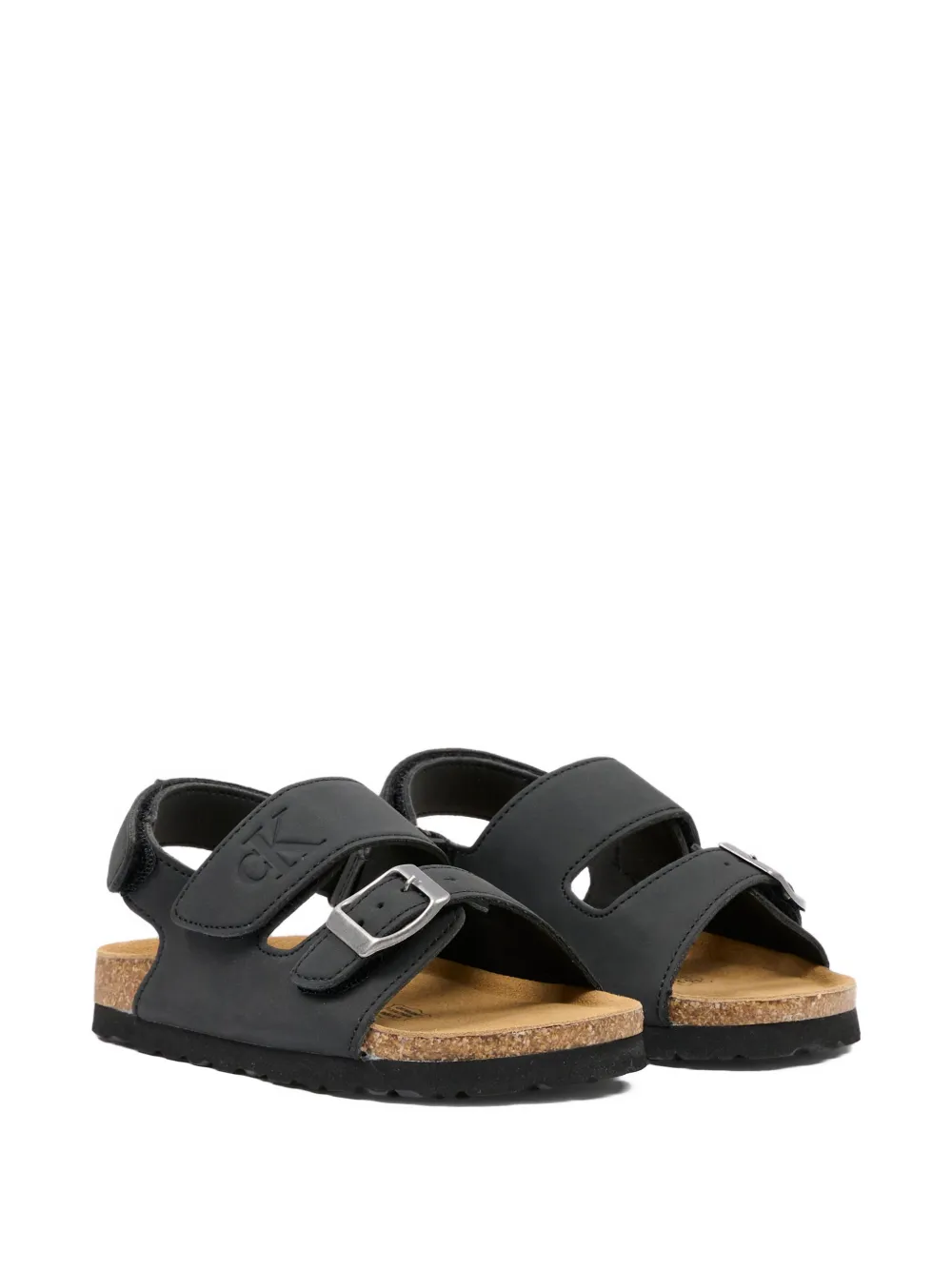 Calvin Klein Kids buckle sandals Zwart