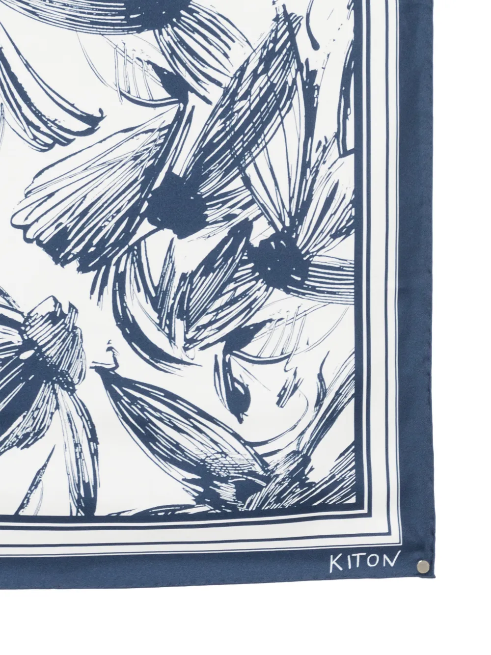  Kiton Floral-print Scarf - White 