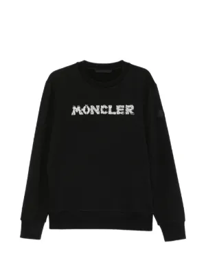 MONCLERロゴスウェット Moncler ロゴ スウェットシャツ | ブルー | FARFETCH JP