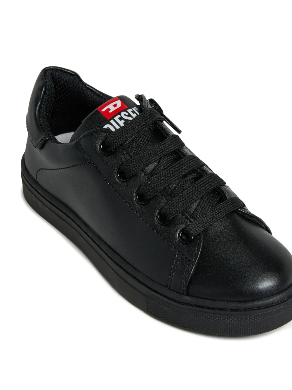 Diesel Kids Sneakers met logo Zwart