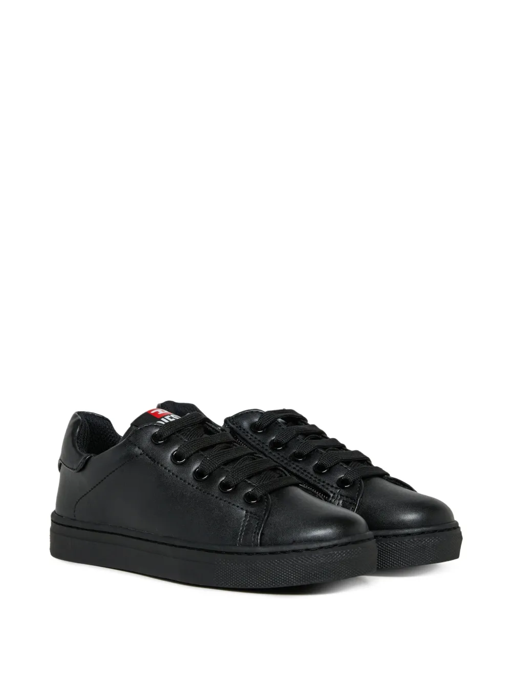 Diesel Kids Sneakers met logo Zwart