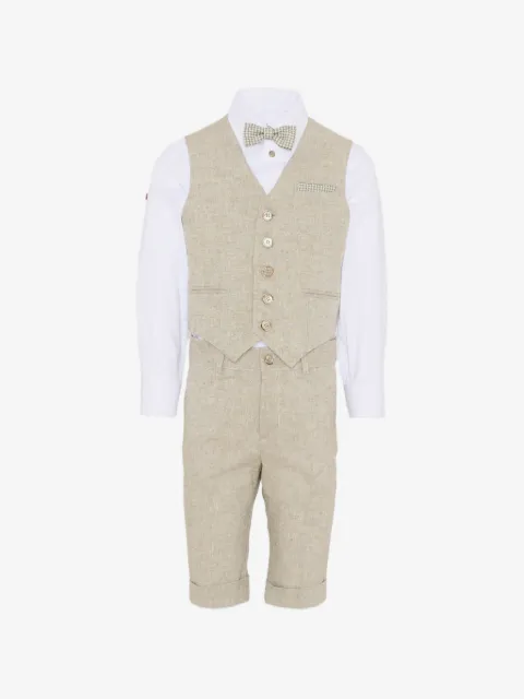 Colorichiari buttoned bow tie suit