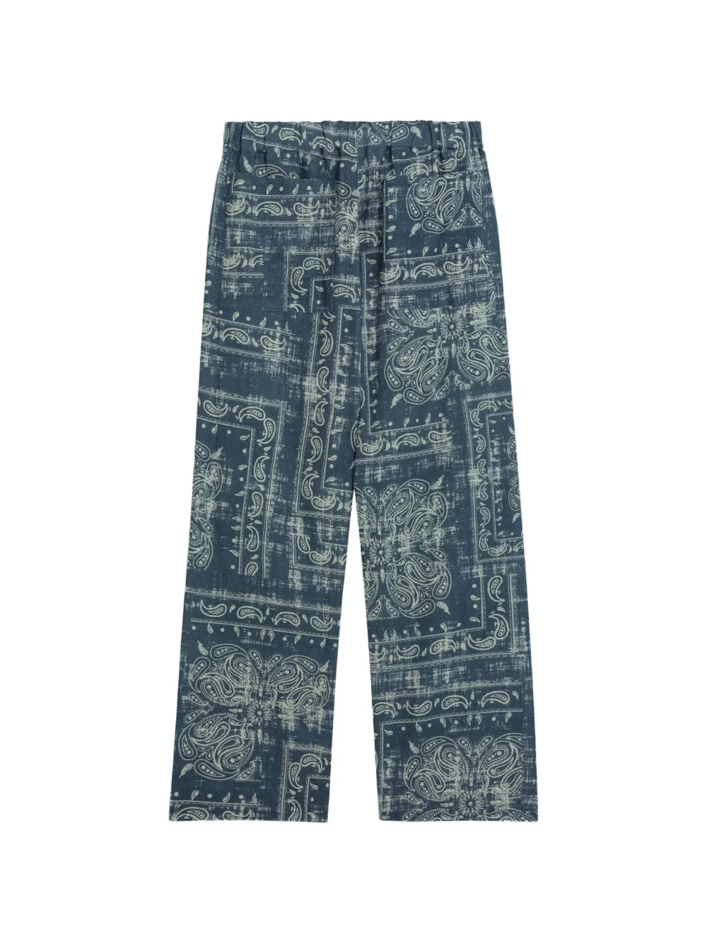  A Paper Kid Popeline Paisley Trousers - Blue 