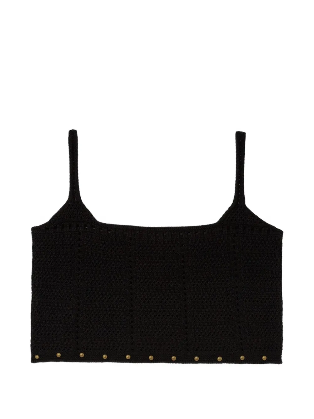 A Paper Kid Tanktop met studs Zwart
