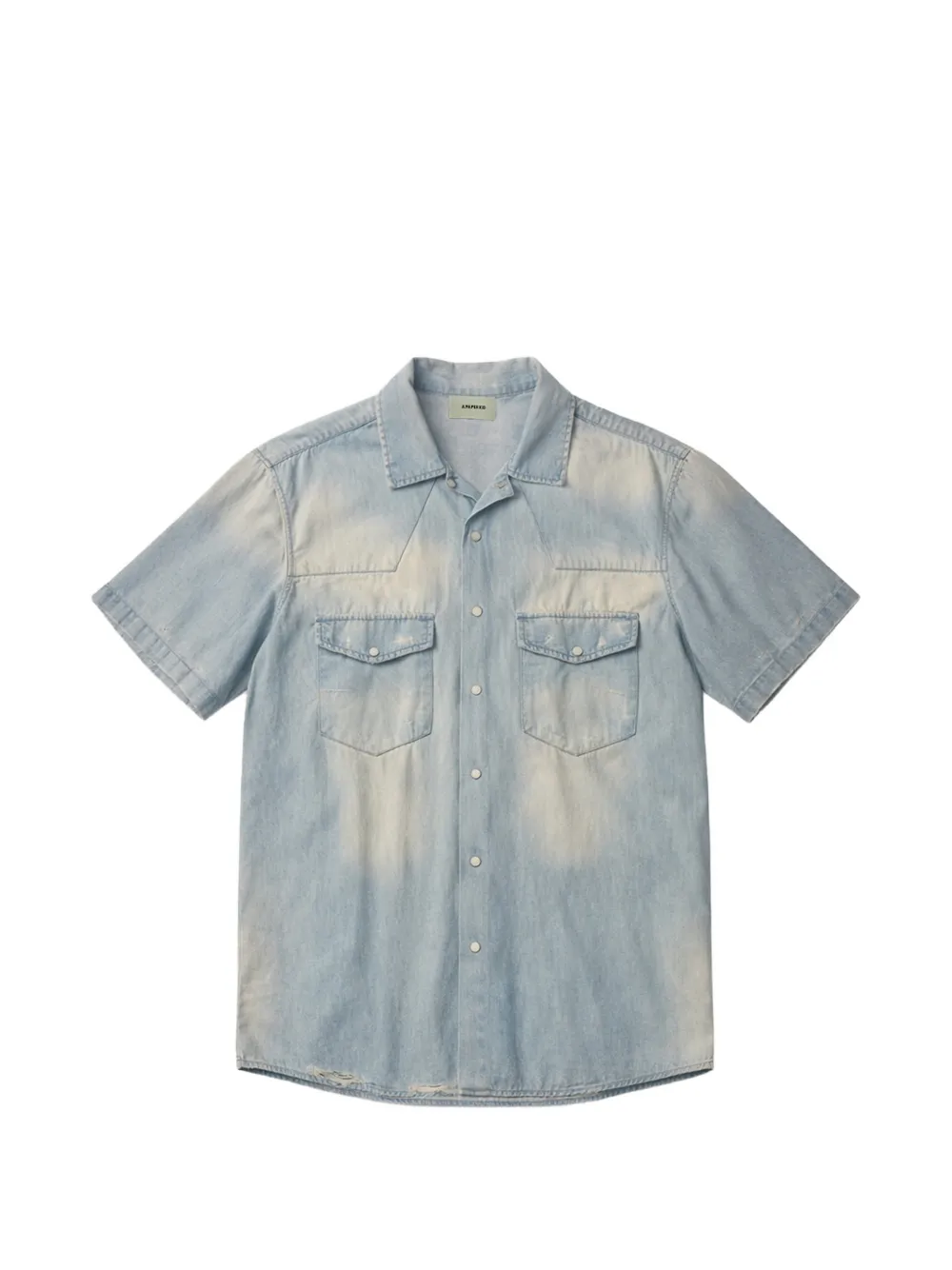 A Paper Kid Camicia denim a maniche corte - Blu