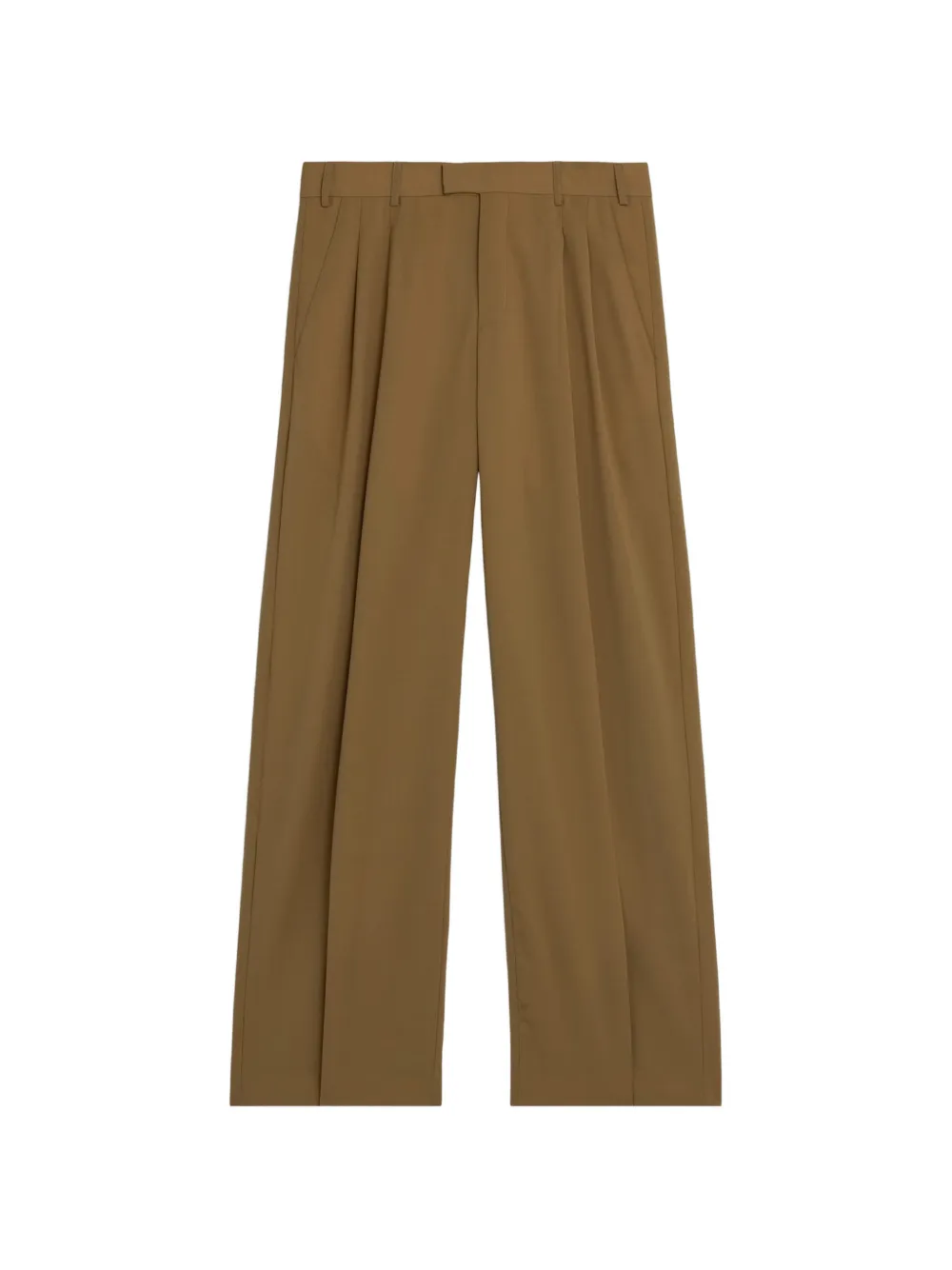 A Paper Kid Pantaloni in lana con pieghe - Marrone