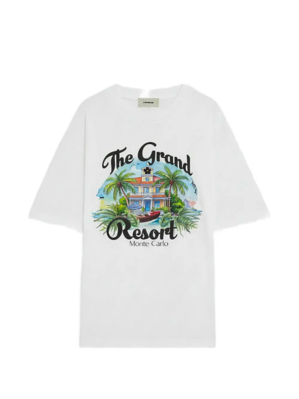 A Paper Kid T-shirt in jersey con stampa - Bianco